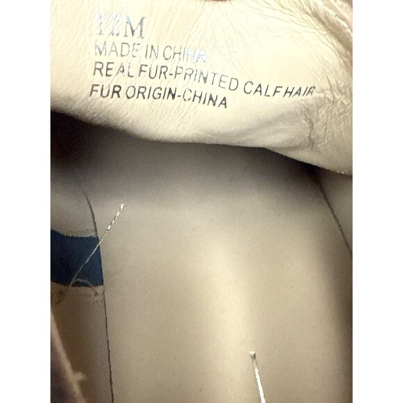 Linea Paolo Women's Wedge Bootie Sneaker Calf Hair Tiger Stripe Zip Size 12 NEW - Picture 12 of 12